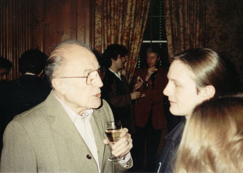 [Meeting actor Barry Morse at a very boozy 'Avengers' launch party]